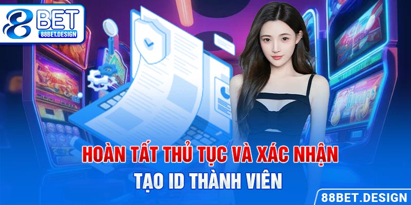 Hoàn tất thủ tục và xác nhận tạo ID thành viên